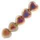 Czech Hearts beads Perlen 6mm Crystal etched sliperit full 00030/29583